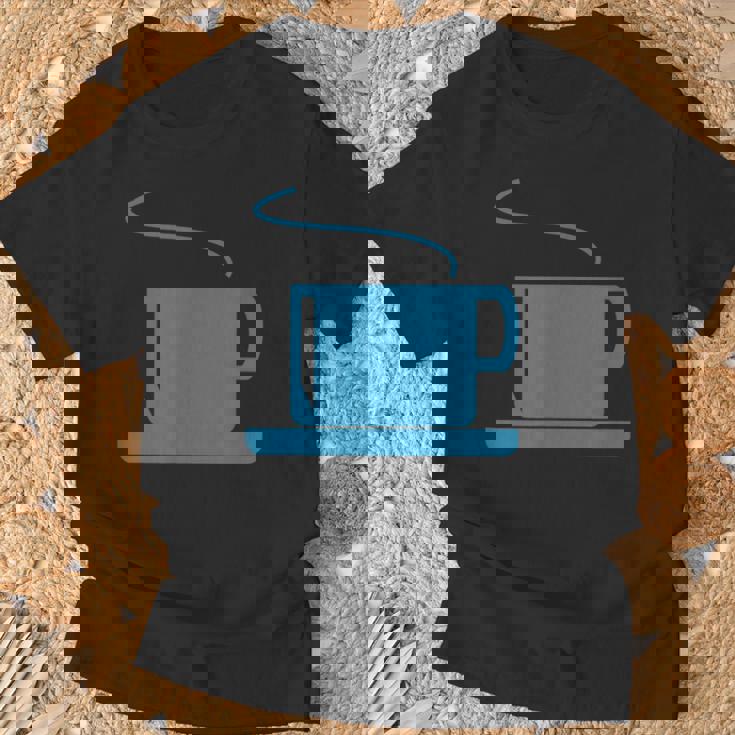 コーヒー、紅茶、カップ Tシャツ 高齢者への贈り物