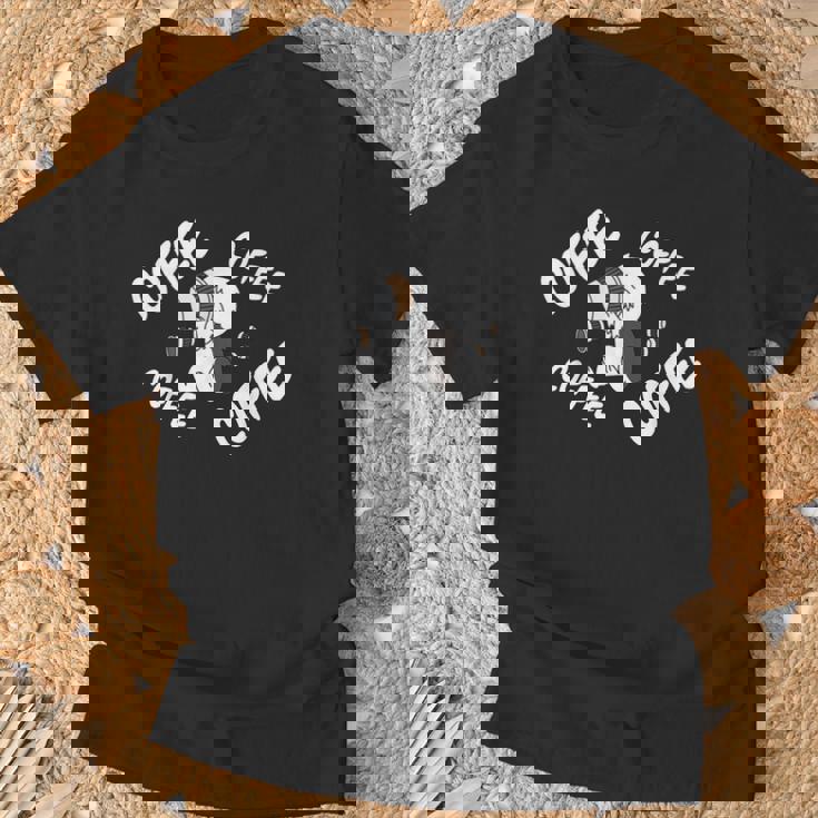 コーヒーオールド・イングリッシュ・シープドッグ犬 Tシャツ 高齢者への贈り物