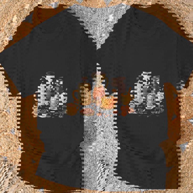 コーヒー愛好家アートギフト Tシャツ 高齢者への贈り物