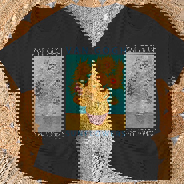 ゴッホ 面白いtシャツ ひまわり 名作 アート 花 印象派 絵画 メンズ レディース 服 美術 油彩画 Tシャツ 高齢者への贈り物