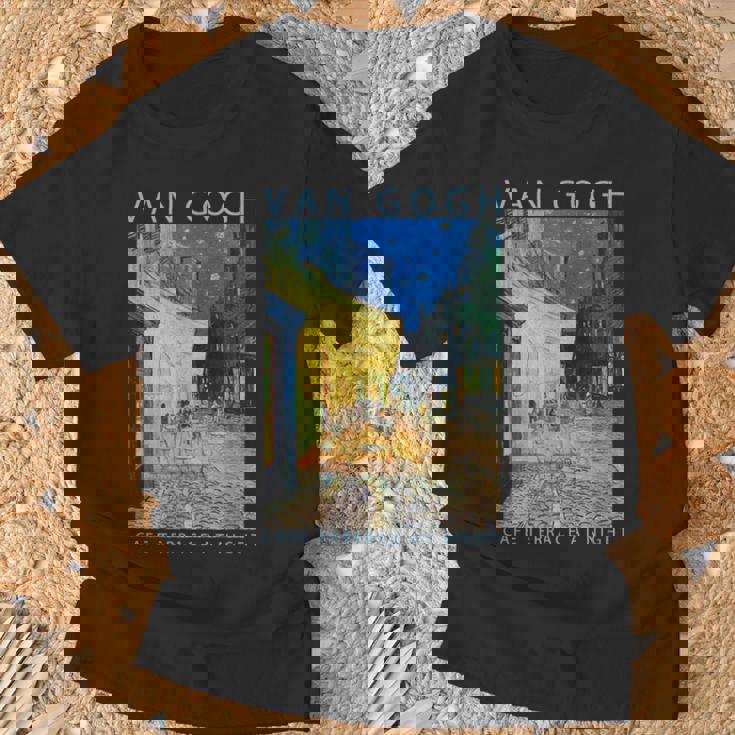 ゴッホ 面白いtシャツ アート 夜のカフェテラス 印象派 絵画 メンズ レディース 面白い 服 美術 油彩画 Tシャツ 高齢者への贈り物
