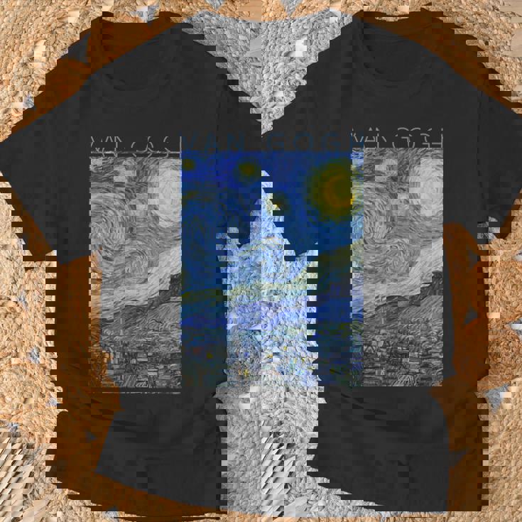 ゴッホ星月夜 Tシャツ 高齢者への贈り物