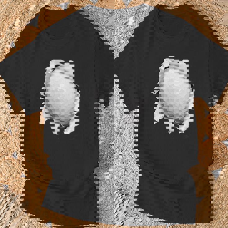 ゴルフ 面白いtシャツ ボール メンズ おもしろ 面白い 服 おもしろグッズ ネタ ゴルフウェア シャツ 胸 Tシャツ 高齢者への贈り物