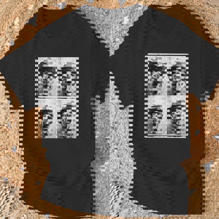 ゴールデンレトリバー カウボーイハット フォトブース セルフィー おもしろ犬 Tシャツ 高齢者への贈り物