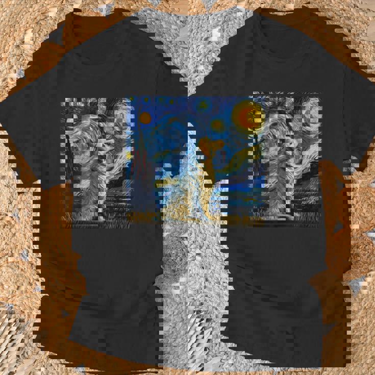 ゴールデンレトリバー 面白いtシャツ 犬 星月夜 イヌ かわいい メンズ おもしろ 服 グッズ ネタ わんこ Tシャツ 高齢者への贈り物