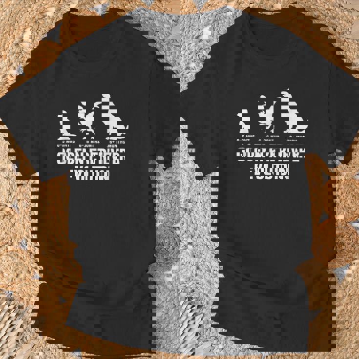 ゴールデンレトリバーオーナーのためのゴールデンレトリバーの進化 Tシャツ 高齢者への贈り物