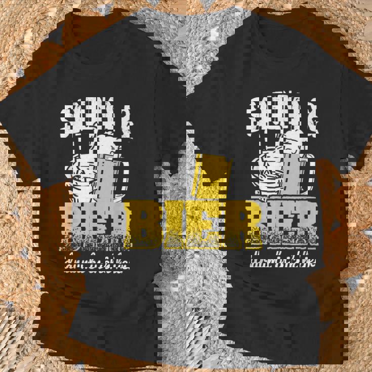 サウナとビールサウナ ウェルネスサウナ Tシャツ 高齢者への贈り物