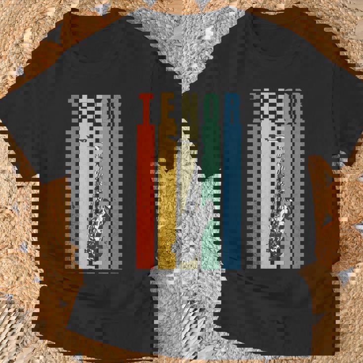 サックス テナーサックス レトロ Tシャツ 高齢者への贈り物
