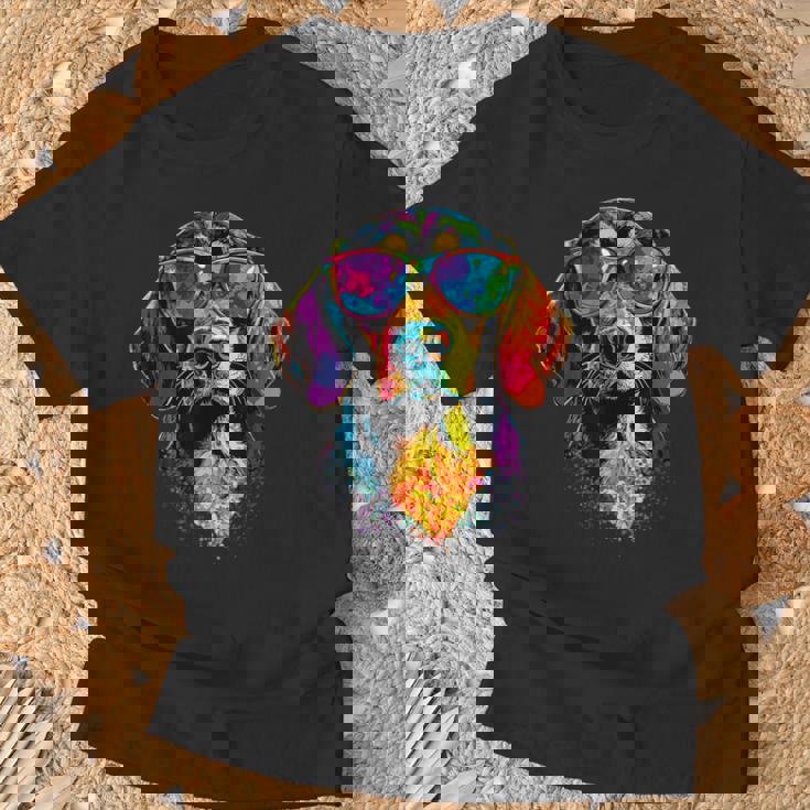 サングラスをかけたビーグル ビーグル子犬 かわいい イングリッシュビーグル Tシャツ 高齢者への贈り物