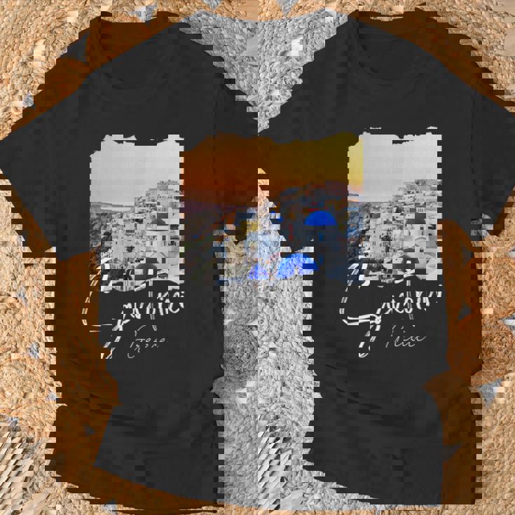 サントリーニ ギリシャ絵画 サントリーニ Tシャツ 高齢者への贈り物