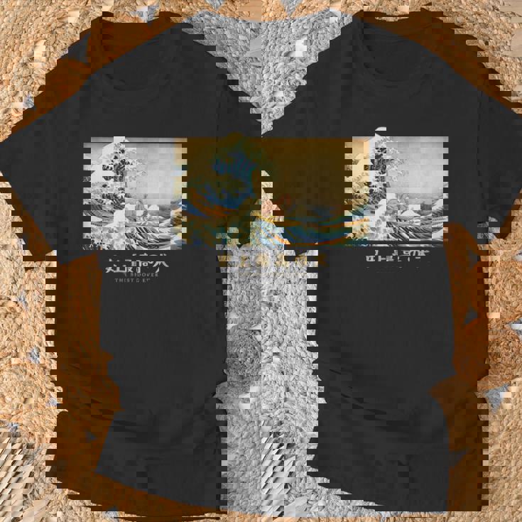 サーフィン シェトランド 羊 シェルティ 神奈川波 和 犬 Tシャツ 高齢者への贈り物