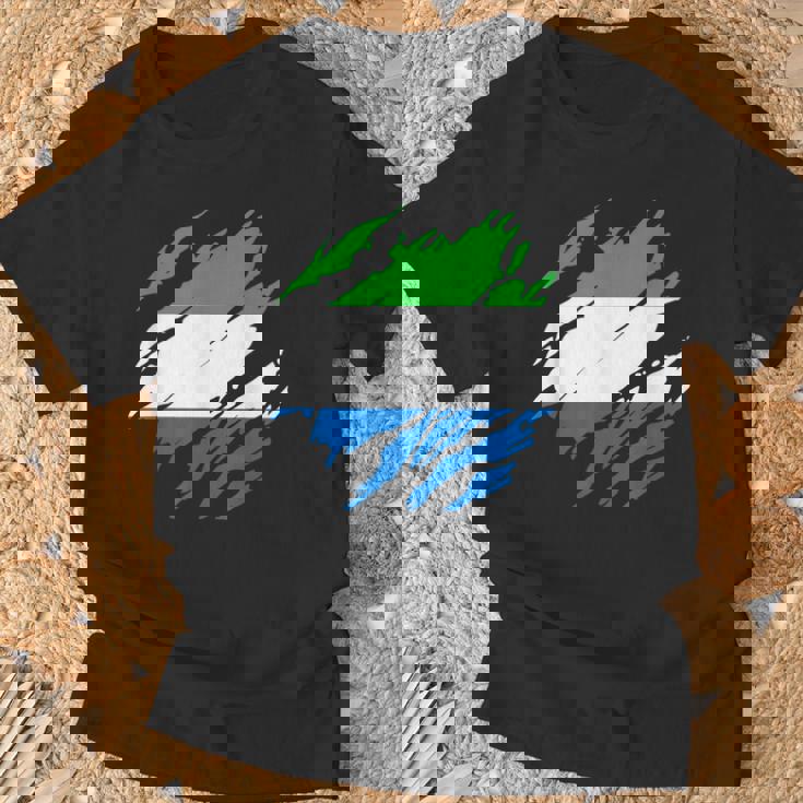 シエラレオネの国旗シエラレオネ Tシャツ 高齢者への贈り物