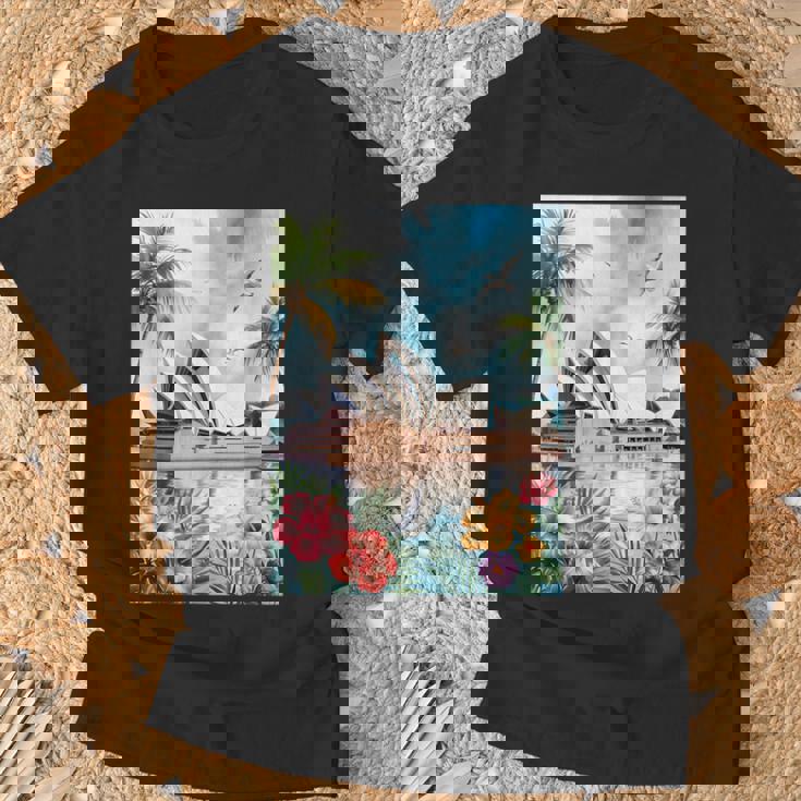 シドニーオペラハウスと南国の自然 Tシャツ 高齢者への贈り物