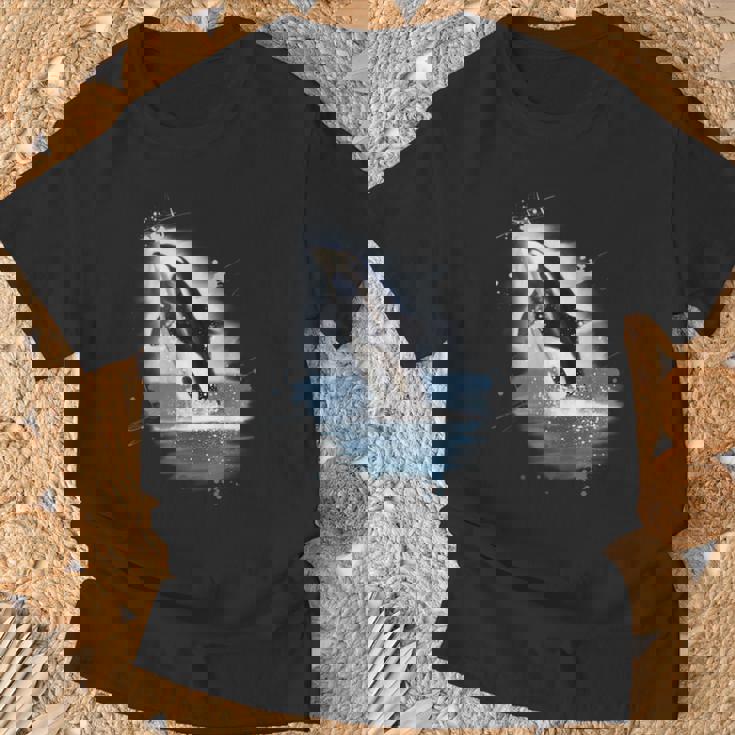 シャチとシャチのギフト Tシャツ 高齢者への贈り物