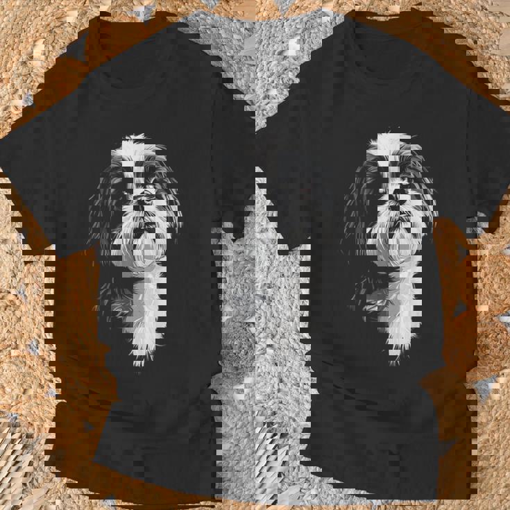 シーズー 犬 モチーフ ペット イラスト シーズー Tシャツ 高齢者への贈り物