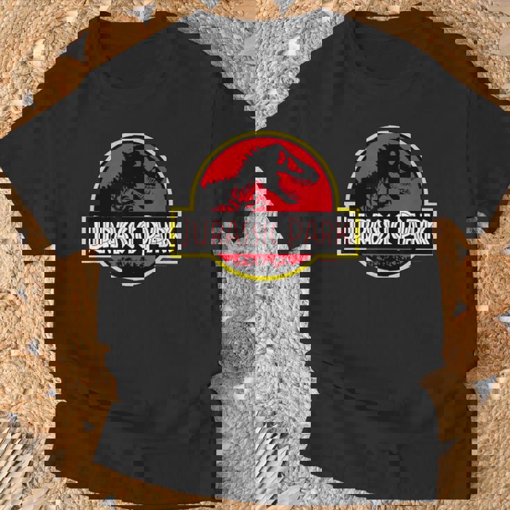 ジュラシックパークのロゴ 公式ライセンス商品。 Tシャツ 高齢者への贈り物