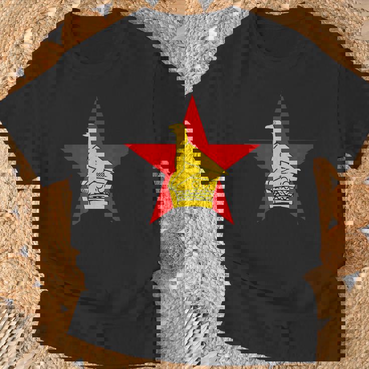 ジンバブエ ソープストーン バードフラッグ Tシャツ 高齢者への贈り物