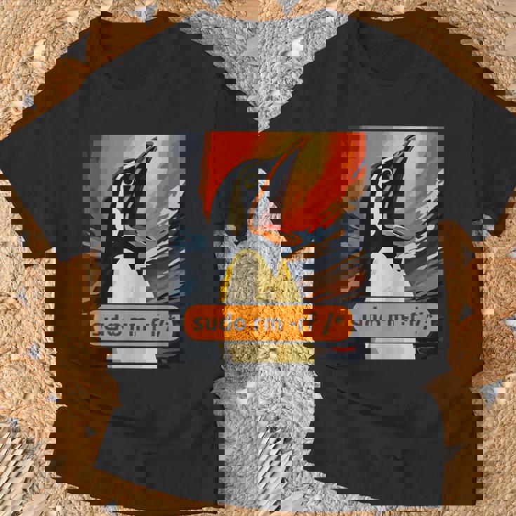 スクリーミング・タックス Linuxudo Rm-Rf Tシャツ 高齢者への贈り物