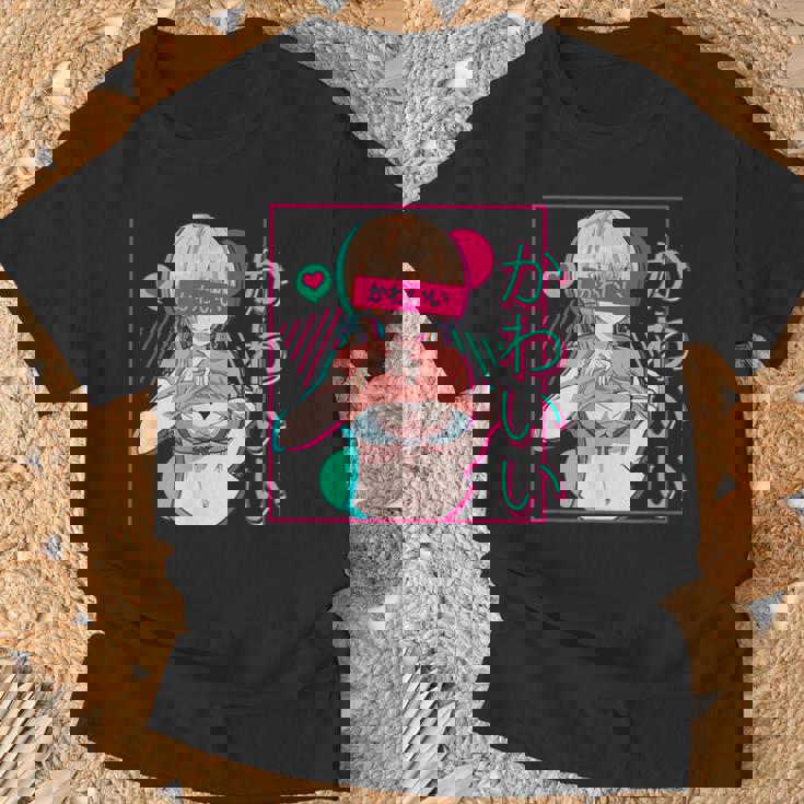 スケベなアニメの女の子 Tシャツ 高齢者への贈り物