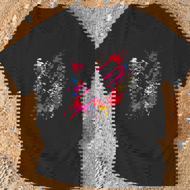 スケートボード ストリートアート スケートボード ファン Tシャツ 高齢者への贈り物