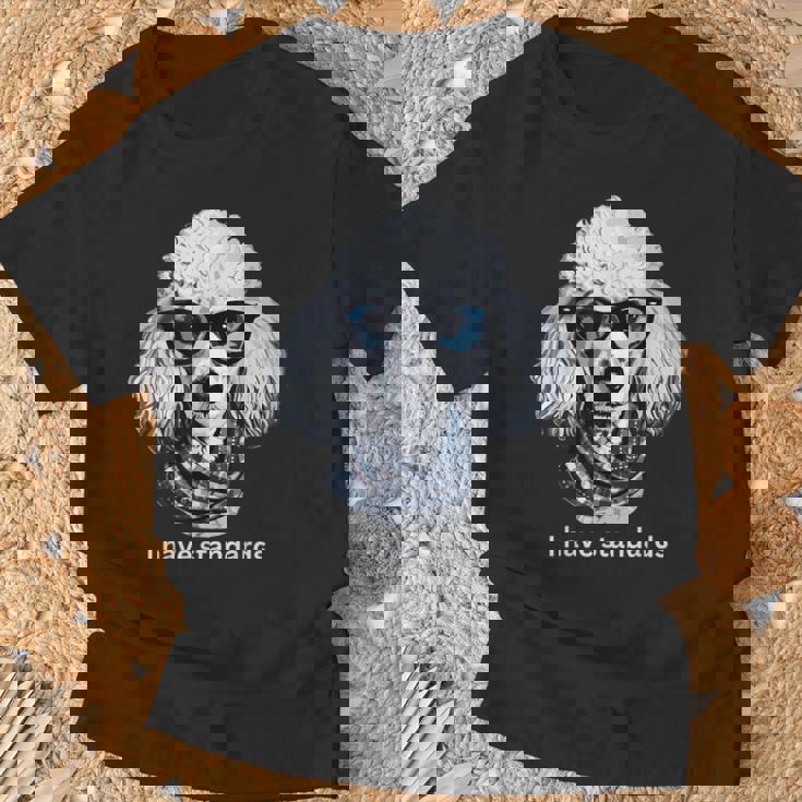 スタンダードプードル愛好家、I Havetandards、面白いプードルデザイン。 Tシャツ 高齢者への贈り物