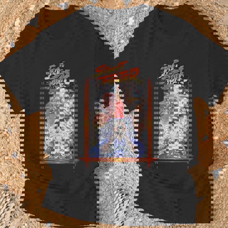 ストリートファイターポスターカバー 壮大なバトルロイヤル 象徴的なゲーマー Tシャツ 高齢者への贈り物