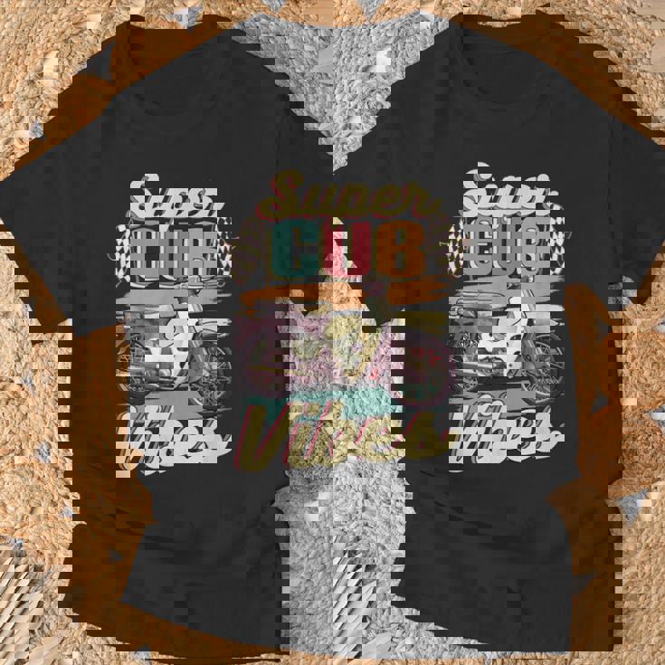 スーパーカブ C100 原付バイク ヴィンテージ バイブ レトロジャパン Tシャツ 高齢者への贈り物