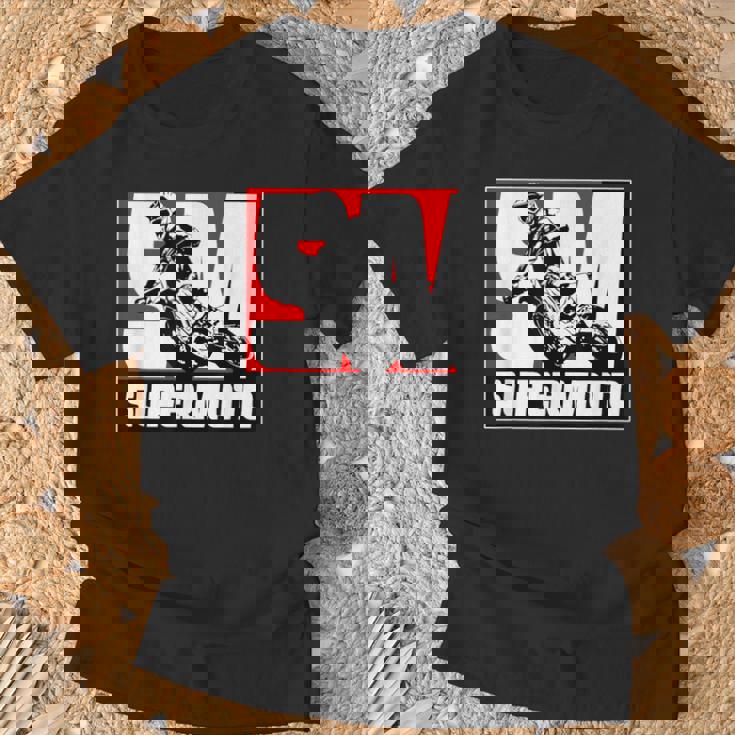 スーパーモトスーパーモタードエンデューロモトクロス Tシャツ 高齢者への贈り物