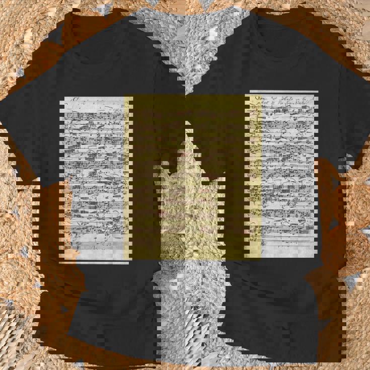 セバスティアン・バッハ ソナタ 楽譜 古典作曲家クラス Tシャツ 高齢者への贈り物