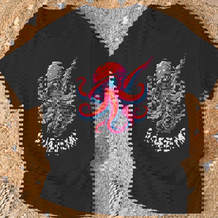 タコ、サングラスタコ動物、エルダブデルマール Tシャツ 高齢者への贈り物