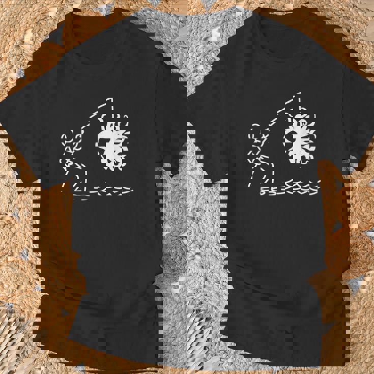 タコ釣りタコクラーケンケンケファロポッド ファニータコ Tシャツ 高齢者への贈り物