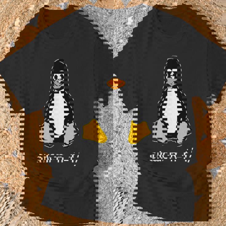 タックスlinuxペンギン-Sudorm-Rfコンピューターサイエンスコンピューター Tux Linux Tシャツ 高齢者への贈り物