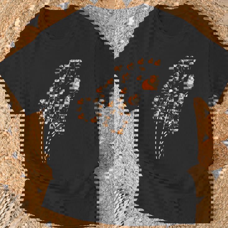 タンポポのモルモットの花、花のモルモットの木 Tシャツ 高齢者への贈り物