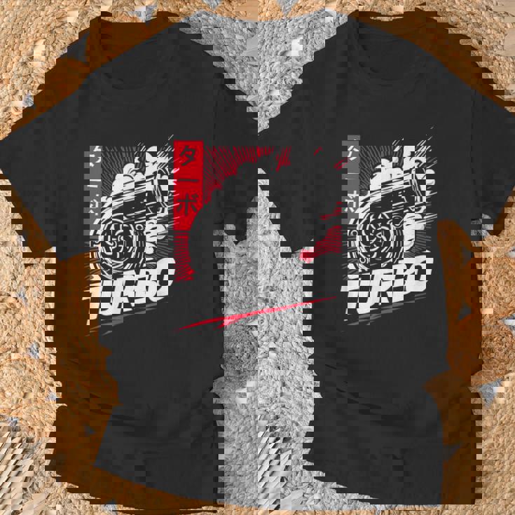 ターボターボチャージャー 日本語レタリング 日本スタイル Tシャツ 高齢者への贈り物