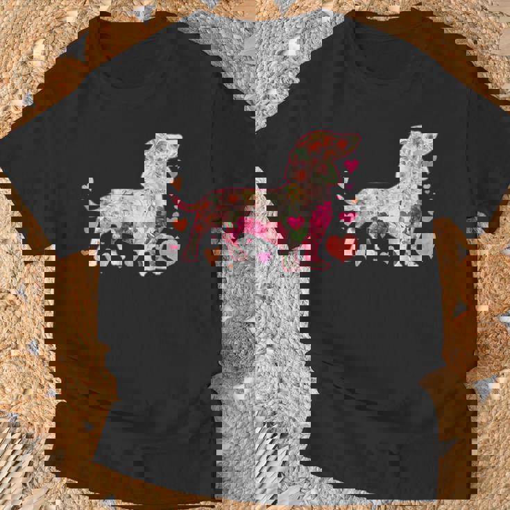 ダックスフントの解体新書 ミニチュアダックス 犬の飼い主 ダックス飼い おもしろ 愛犬家 犬 ダックスフント Tシャツ 高齢者への贈り物