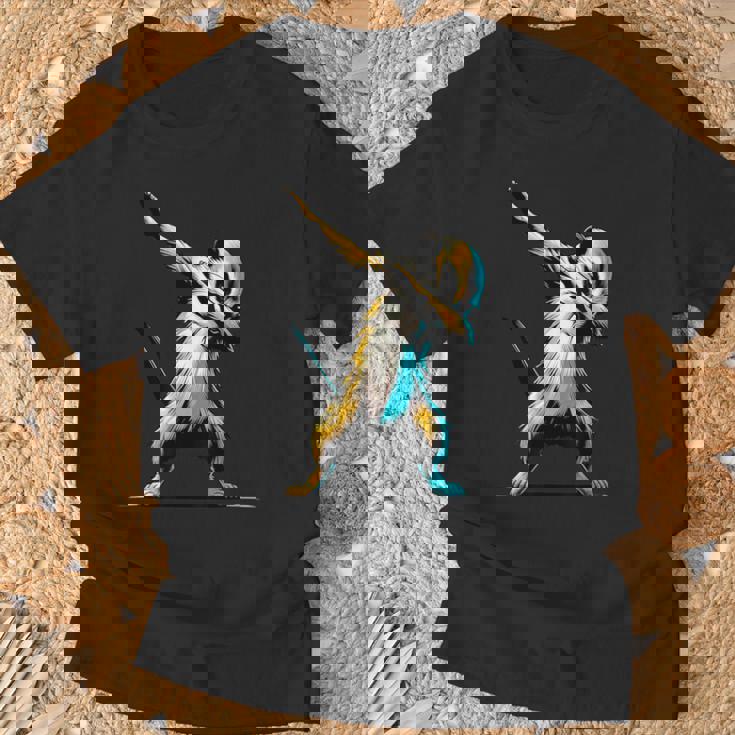 ダビングするミーアキャット 面白いモチーフ 踊るダブ スリケート Tシャツ 高齢者への贈り物