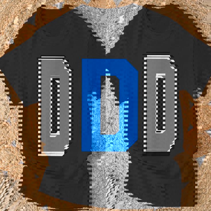 ダブリン郡 スカイブルー ネイビー アルファベット D ゲール語 フットボール ハーリング Tシャツ 高齢者への贈り物