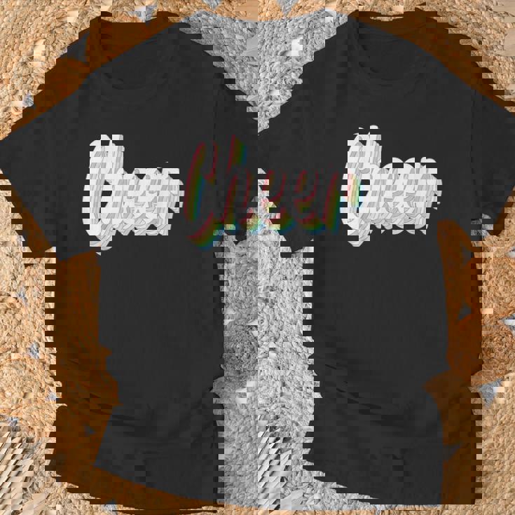 チアレトロチアリーダーチアリーディングチームギフト Tシャツ 高齢者への贈り物