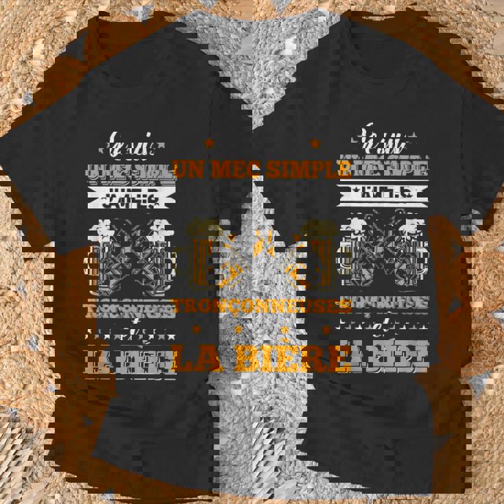 メンズ チェーンソー&ビール ランバージャック&林業チェーンソー Tシャツ 高齢者への贈り物