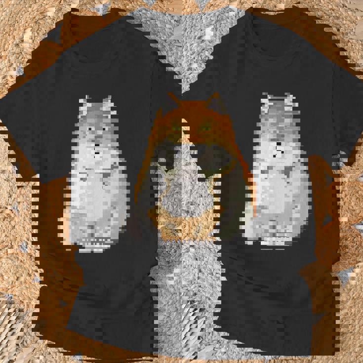 チベットスナギツネ ドット絵 ピクセルアート 虚無 ゲーム レトロゲーム ミーム Tシャツ 高齢者への贈り物