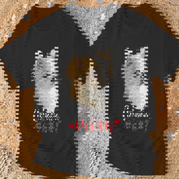 チワワ ロングヘア チワワ ロングヘア ママ ママ 犬好き Tシャツ 高齢者への贈り物