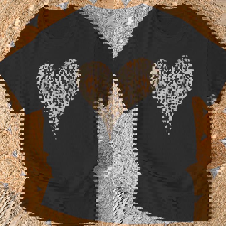 チーター ヒョウ柄 ハート Tシャツ 高齢者への贈り物