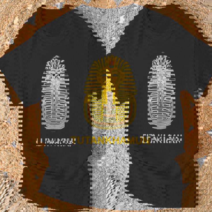ツタンカーメン ゴールドマスク ツタン王 ファラオ 古代エジプト Tシャツ 高齢者への贈り物