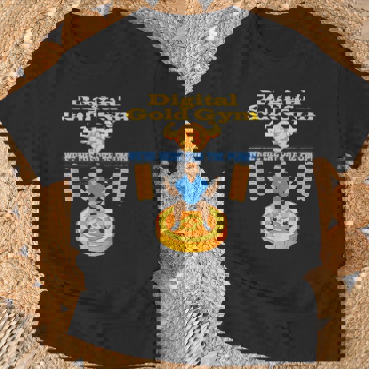 デジタルゴールドジム エクササイズ ビットコインギア クリプトジムウェア Tシャツ 高齢者への贈り物