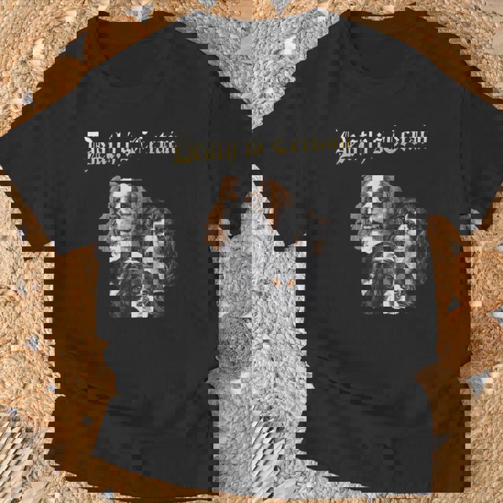 デス・イズ・サステイン・ファニー・キャバリア・キング・チャールズ・スパニエル Tシャツ 高齢者への贈り物
