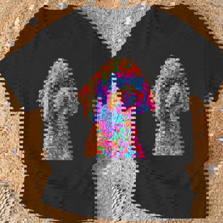 トイプードル愛好家デザイン ポップアート 面白いトイプードル 犬 Tシャツ 高齢者への贈り物