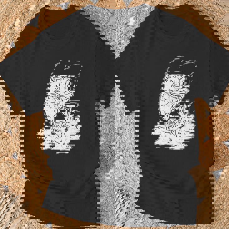 トラウト フィッシング シーバス フィッシャーマン 釣り竿 長袖tシャツ Tシャツ 高齢者への贈り物