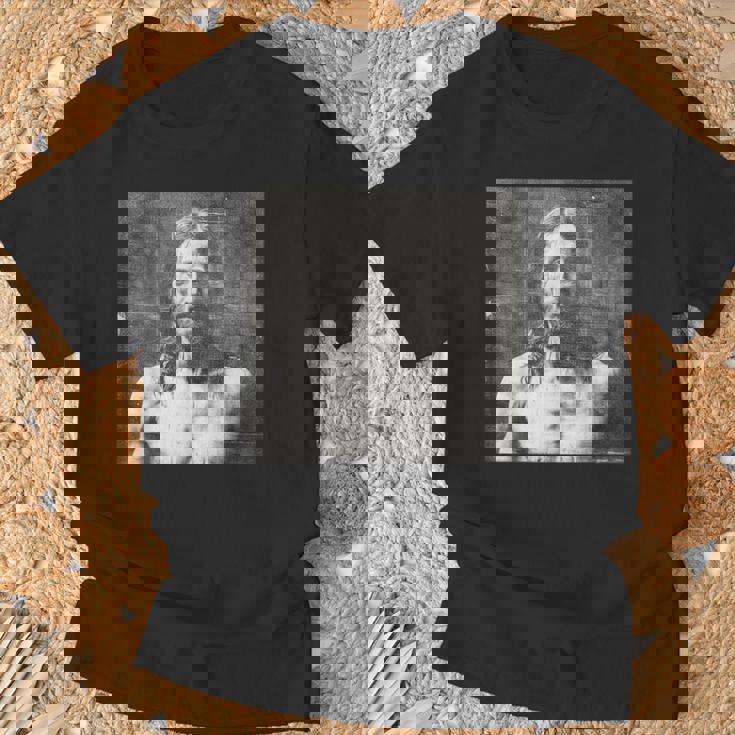 トリノのヴィンテージイエス聖骸布 Tシャツ 高齢者への贈り物