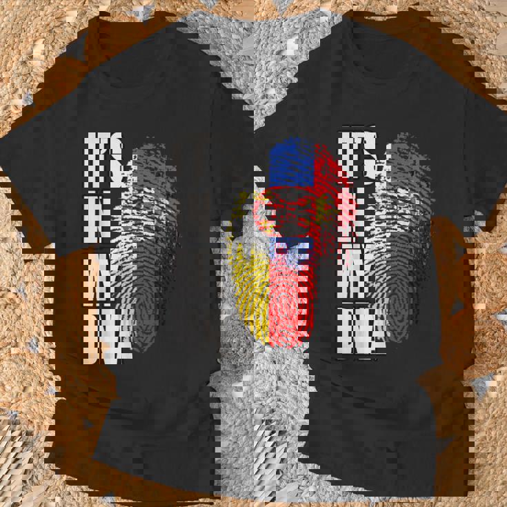 ドイツとセルビアのdna遺産フラグ Tシャツ 高齢者への贈り物