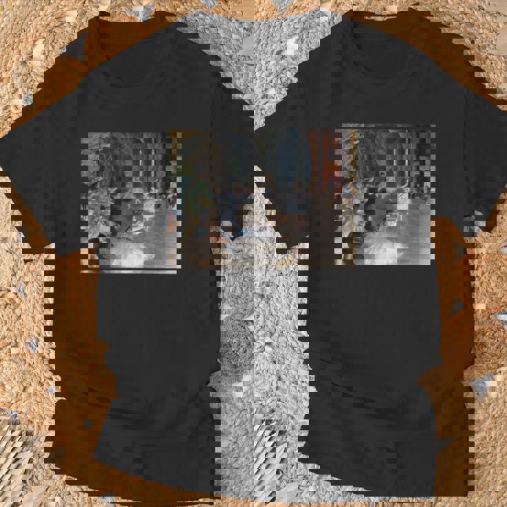 ドガ 舞台上でのリハーサル 現代美術 絵画 Tシャツ 高齢者への贈り物